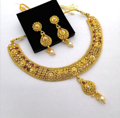 Golden Polki bridal set