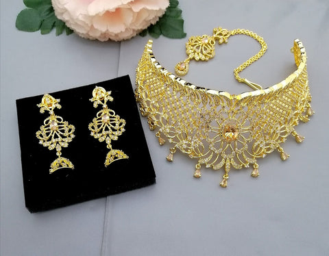 Golden Polki bridal set