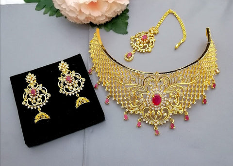 Golden Polki bridal set