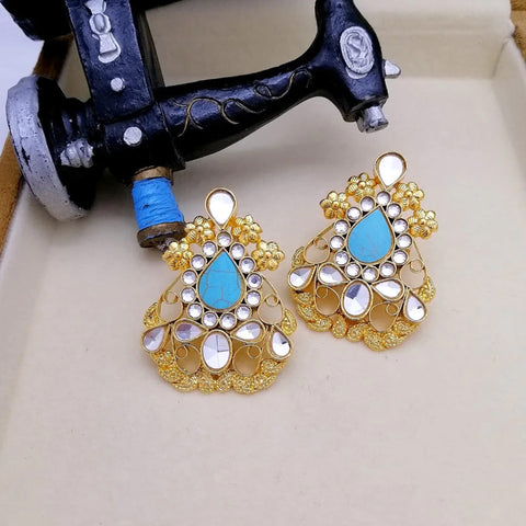 Kundan Golden Earrings