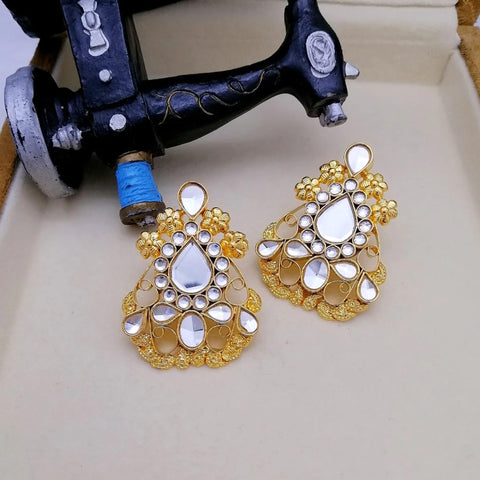 Kundan Golden Earrings