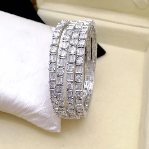 Diamond Cut Bangle Set