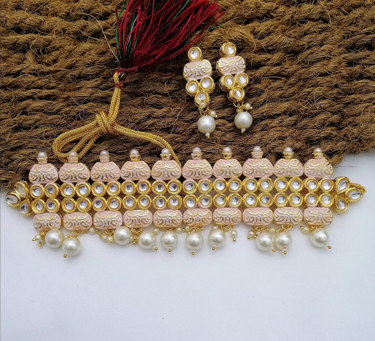 Indian Meenakari Kundan set