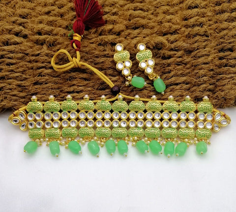 Indian Meenakari Kundan set