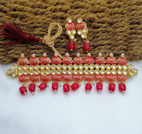 Indian Meenakari Kundan set