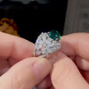 Emerald Flower Ring