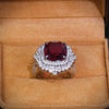 RED GEMSTONE ZIRCON RING