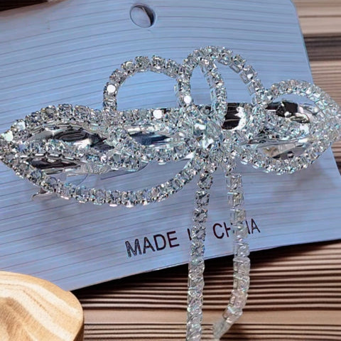 Silver hair clip