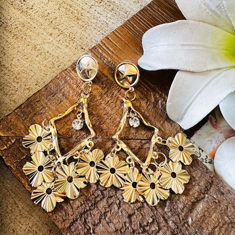 Golden star earrings