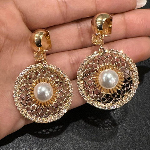 Golden Round Earrings