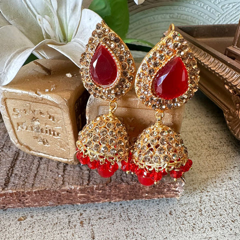 Maroon jhumki