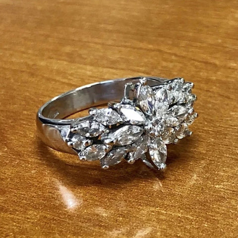 Silver Flower Ring