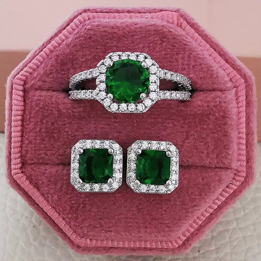 Square Emerald Set