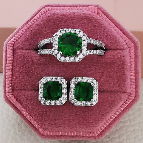 Square Emerald Set