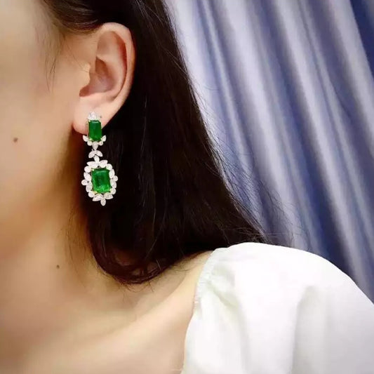 Diamondize Emerald Earrings