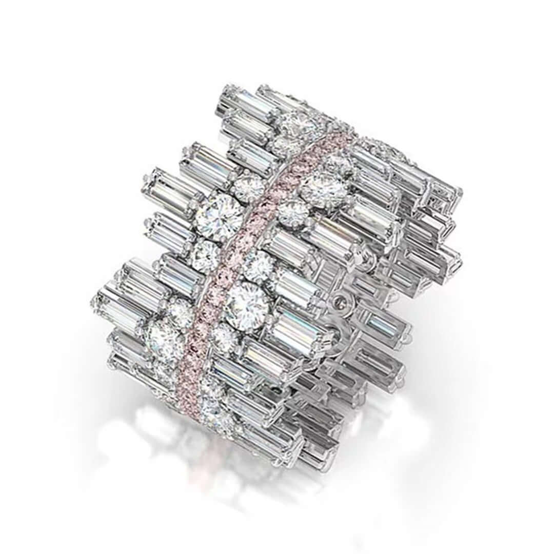 White Zircon Band Ring