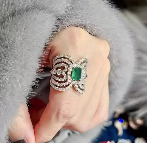 Green Zircon Ring